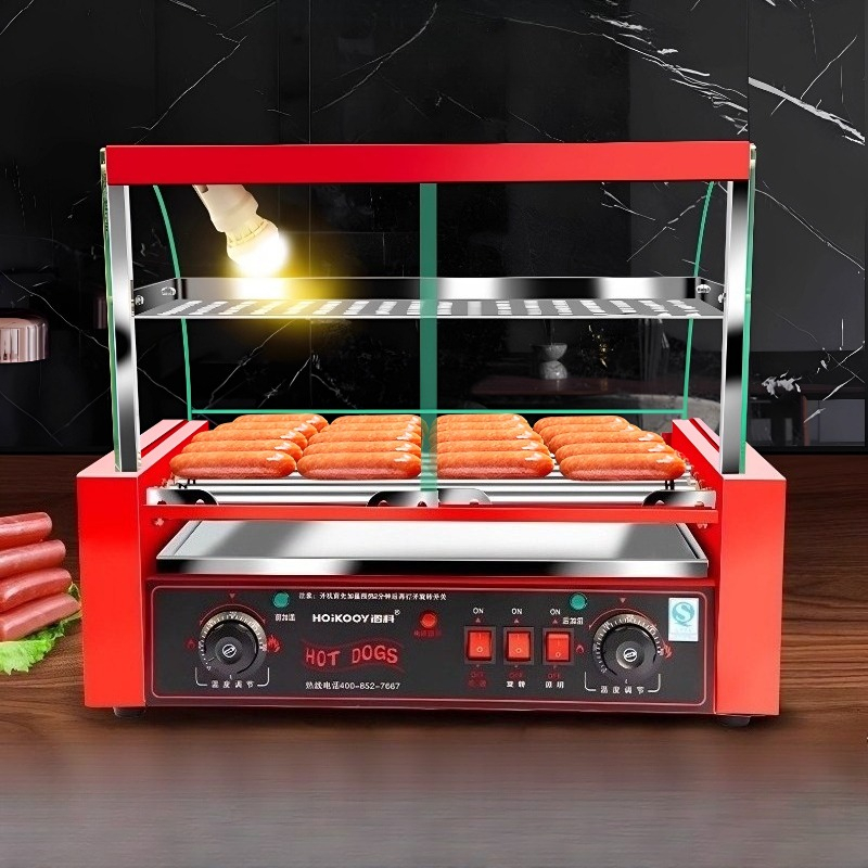 Ticari 7 tüplü sosis ızgara ma - Hot Dog Press incelemesi ve fiyatı
