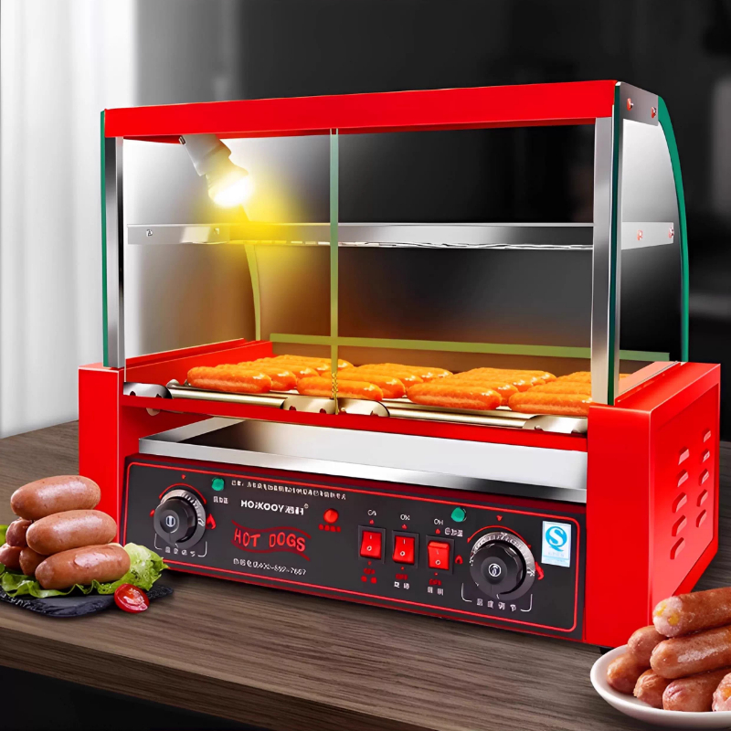 Ticari 7 tüplü sosis ızgara ma - Hot Dog Press incelemesi ve fiyatı